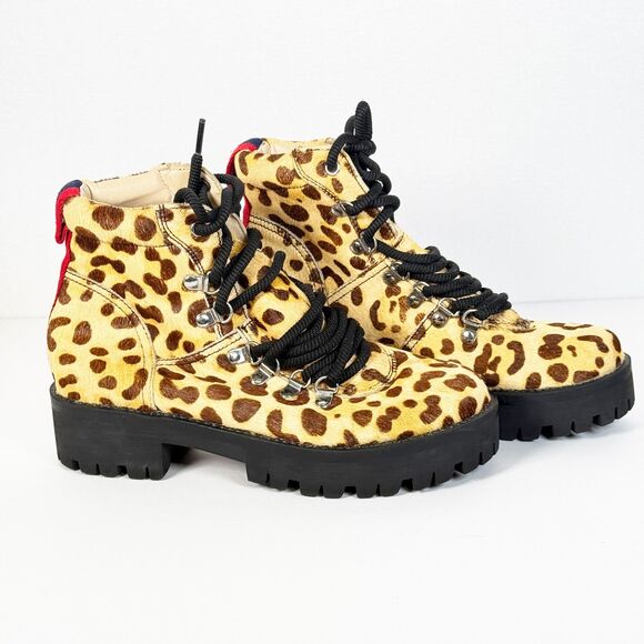 Steve Madden | NY90 | Leopard | Animal Print | Real Cow Hair | Boots | 7.5 US - Picture 1 of 12